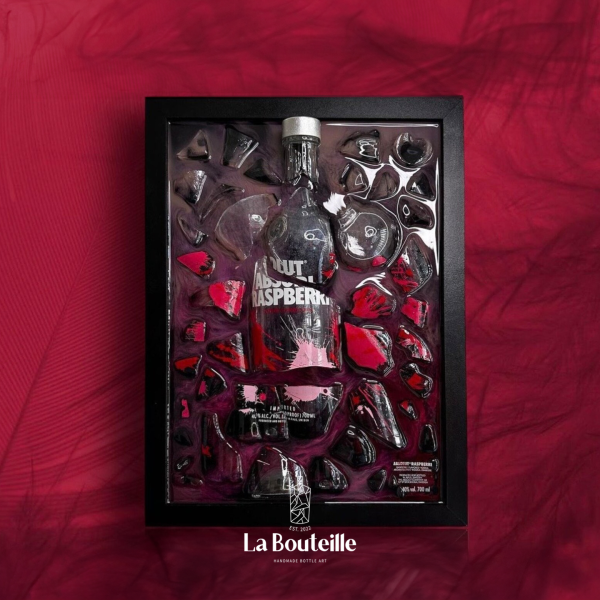 Absolut Red Bottle Frame Art